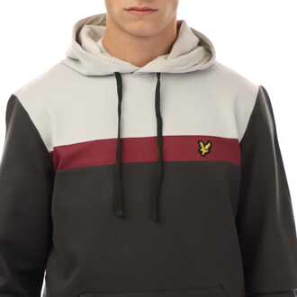 Lyle & Scott Heren Lyle And Scott Fly Fleece Colour Block Hoodie in Grijs