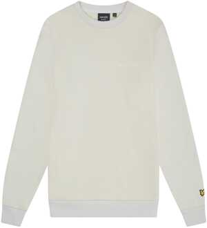 Lyle & Scott Heren Lyle And Scott Geborduurd Crewneck Sweatshirt in Wit - maat S