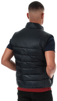 Lyle & Scott Heren Lyle And Scott gewatteerd gilet in marine - maat Navy