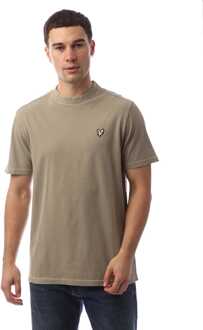 Lyle & Scott Heren Lyle And Scott Natural Dye Crewneck T-shirt in Beige - M