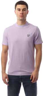 Lyle & Scott Heren Lyle And Scott Natural Dye Crewneck T-shirt in paars - maat