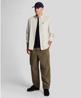 Lyle & Scott Heren Lyle And Scott Ottoman T-shirt met tip in zwart