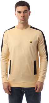 Lyle & Scott Heren Lyle And Scott Pocket Branded Crew Sweatshirt in Geel - M