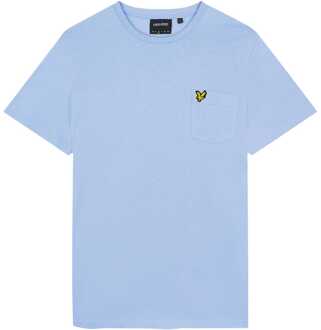 Lyle & Scott Heren Lyle And Scott Pocket T-shirt in Lichtblauw - maat S