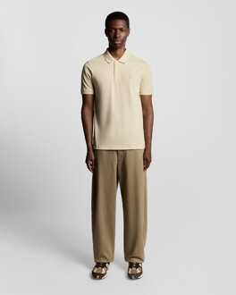 Lyle & Scott Heren Lyle And Scott Superfine Poloshirt in Beige - maat XS