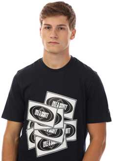 Lyle & Scott Heren Lyle And Scott Voetbal Sticker Grafisch T-shirt in Navy - maat M