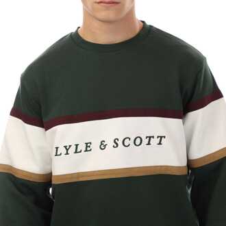 Lyle & Scott Heren Lyle And Scott Volley Stripe Sweatshirt in Groen