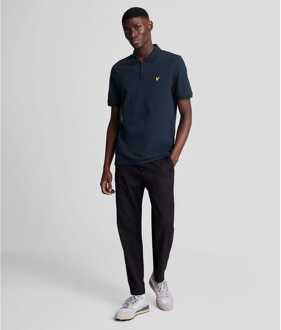 Lyle & Scott Heren Lyle And Scott Zip Poloshirt in Navy