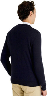 Lyle & Scott Heren Merino Katoenen V Hals Trui (Marine) Navy - XS