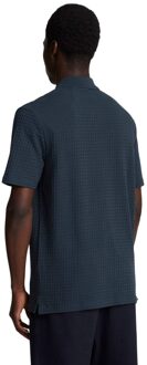 Lyle & Scott Heren Micro Argyle Poloshirt (Blauw) - maat