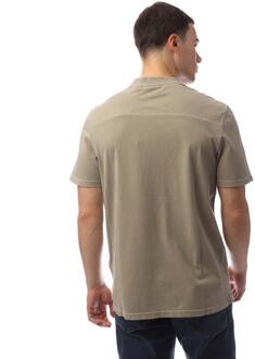 Lyle & Scott Heren Natuurlijk Geverfd Crew Hals T-shirt (Beige)