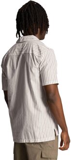 Lyle & Scott Heren overhemd met krijtstreep Revere kraag (Wit)