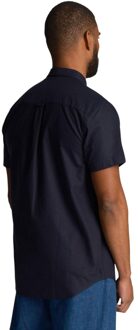 Lyle & Scott Heren Oxford overhemd met korte mouwen (Marine) Navy - XS