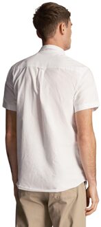 Lyle & Scott Heren Oxford overhemd met korte mouwen (Wit)