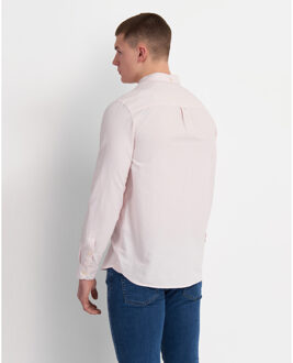 Lyle & Scott Heren Oxford overhemd met normale pasvorm en lange mouwen Rood
