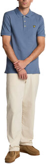 Lyle & Scott Heren Poloshirt Korte Mouwen Zomer Golf T-Shirt Katoen Jersey Sport Indigoblauw