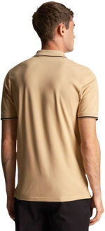 Lyle & Scott Heren Poloshirt met Tip (Beige)