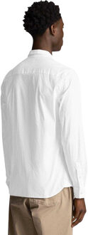 Lyle & Scott Heren Poplin Button-Down overhemd (Wit) - maat