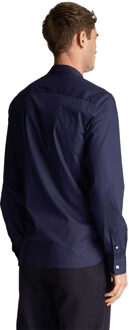 Lyle & Scott Heren Poplin Slim Overhemd (Marine) - maat Navy