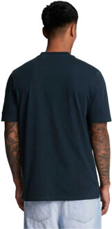 Lyle & Scott Heren Postzegel Logo T-Shirt (Marine) - maat Navy