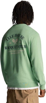 Lyle & Scott Heren Racquet Club Grafisch Sweatshirt (Groen)