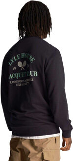 Lyle & Scott Heren Racquet Club Grafisch Sweatshirt (Marine) - maat Navy