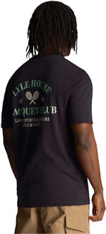 Lyle & Scott Heren Racquet Club Grafisch T-shirt (Marine) - maat XS Navy