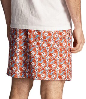 Lyle & Scott Heren Resort Bloemen Zwemshort (Oranje)