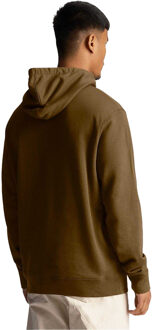Lyle & Scott Heren Ripple Logo Hoodie (Olijf) - maat