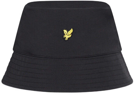 Lyle & Scott Heren Ripstop Reversible Bucket Hat (Zwart) - One Size