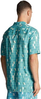 Lyle & Scott Heren Shirt met Zwembadprint (Blauw)
