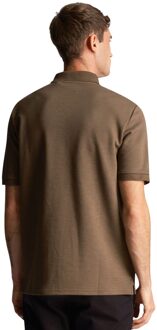 Lyle & Scott Heren Slub Chunky Poloshirt (Olijf) - M