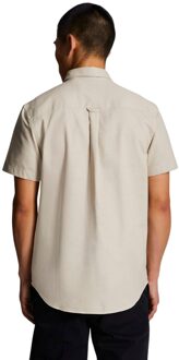 Lyle & Scott Heren Slub Overhemd met Korte Mouwen (Crème)