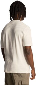 Lyle & Scott Heren Streep Textuur T-shirt (Wit)