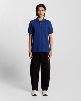 Lyle & Scott Heren Superfijn Poloshirt (Marineblauw) - maat L Navy