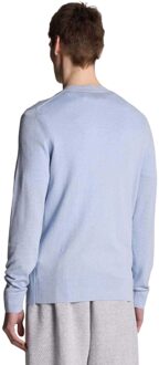 Lyle & Scott Heren Superfijne Tonaal Katoenen Crew Hals Trui (Blauw)