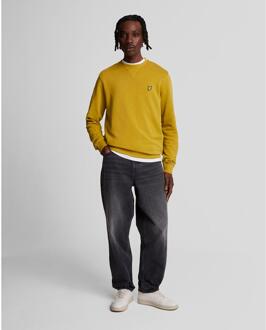 Lyle & Scott Heren Sweatshirt met ronde hals (Geel)