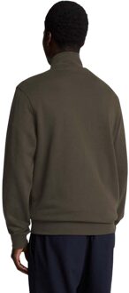 Lyle & Scott Heren Sweatshirt met ton-sur-ton adelaar Quarter Zip (Groen) - XS
