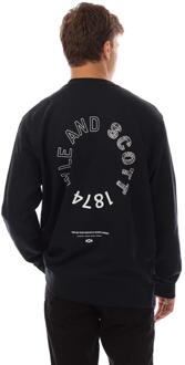 Lyle & Scott Heren Tartan Heritage Grafisch Sweatshirt (Marine) Navy