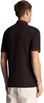 Lyle & Scott Heren Tonaal Ringer Poloshirt (Zwart) - maat