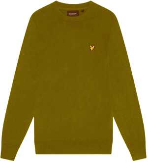 Lyle & Scott Heren Trui Lyle And Scott Merino Crewneck in Groen