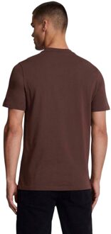 Lyle & Scott Heren Vintage Katoenen Crew Hals T-shirt (Rood) - L