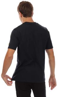 Lyle & Scott Heren voetbalsticker T-shirt (Marine) - maat M Navy