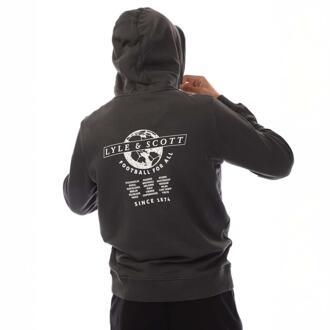 Lyle & Scott Heren Voetbalwereld Hoodie (Gunmetal) Grijs