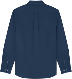 Lyle & Scott Heren Zakken Geplooid Overhemd (Blauw)