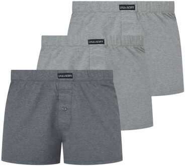 Lyle & Scott Herenboxershort Lyle And Scott 3 Pack Woven in Grijs - maat S
