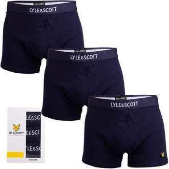 Lyle & Scott Herenboxershort Lyle And Scott Devon 3 Pack in Navy - maat XL