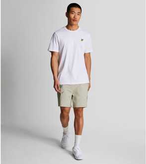 Lyle & Scott Herenbroek Lyle And Scott Thistle Club geborduurd in crème