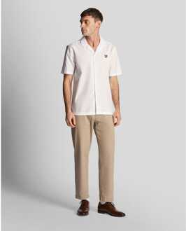 Lyle & Scott Herenhemd Lyle And Scott Katoen Popeline Resort in Wit