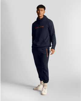 Lyle & Scott Herenloggers Lyle And Scott Script Embroidery in marine/oranje Navy